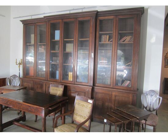 Large bookcase with six doors