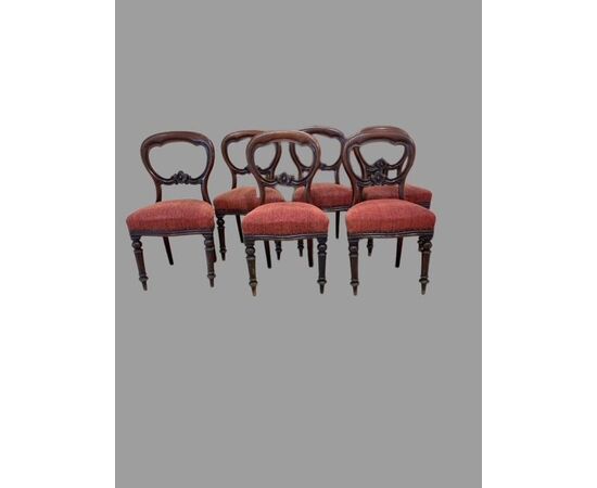 Five Victorian chairs