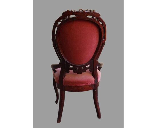 French Pair of armchairs in mahogany, antique armchairs