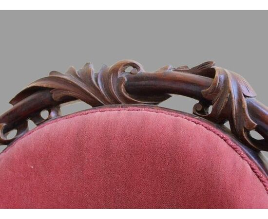 French Pair of armchairs in mahogany, antique armchairs