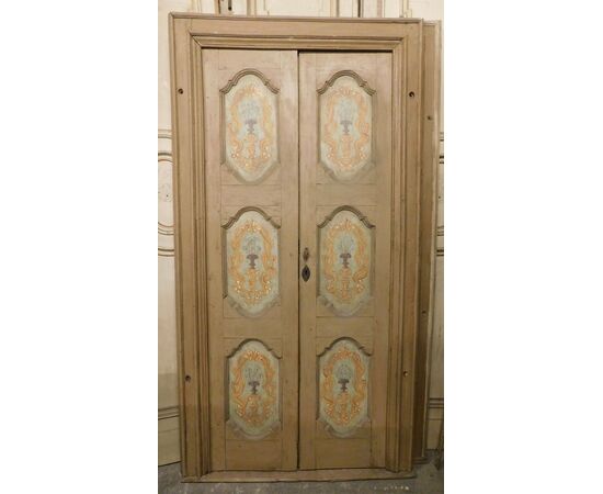 pts621 n 3 double doors with lacquered frame, mis. max cm 118 xh 220