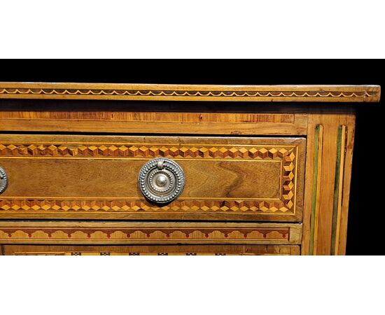 CREDENZA INTARSIATA - NORD EUROPA -  XIX SEC.