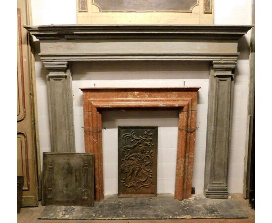 chp243 fireplace in serene sixteenth-century Tuscan stone; 230 cm xh 197     