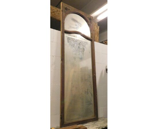 specc136 anta con specchio in noce, mis. h cm 184 x 68 larg