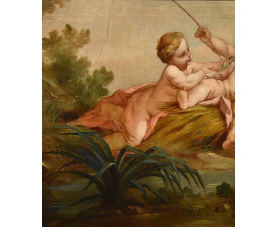 Putti come pescatori, Francois Boucher (Parigi, 1703 - 1770)