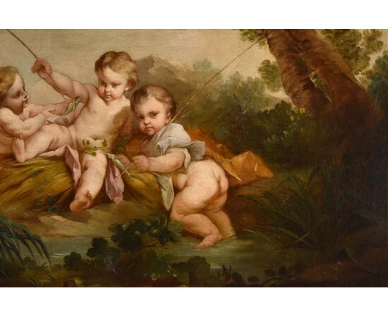 Putti come pescatori, Francois Boucher (Parigi, 1703 - 1770)