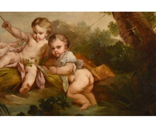 Putti come pescatori, Francois Boucher (Parigi, 1703 - 1770)