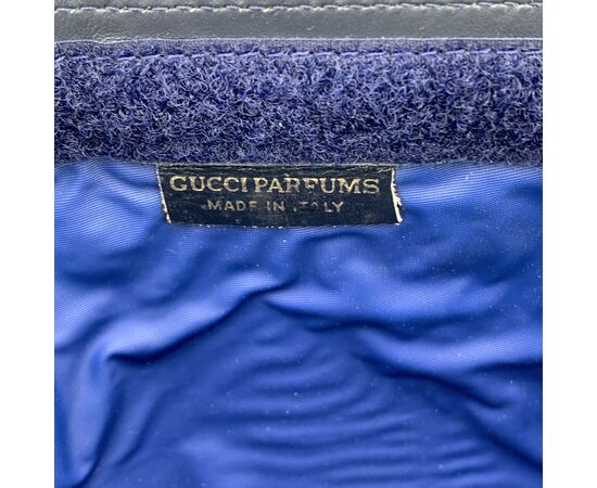 GUCCI Pochette Vintage in Tela Col. Blu Ophidia M