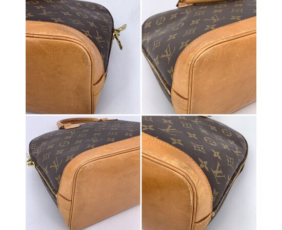 LOUIS VUITTON Borsa a Mano Vintage in Tela Col. Marrone Alma M