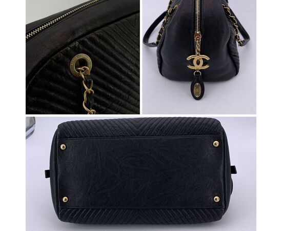 CHANEL Borsa a Mano in Pelle Col. Nero Bowling Bag M