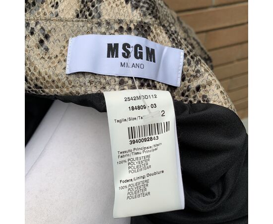 MSGM Gonna in Poliestere Col. Beige 42