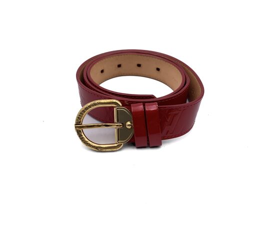 LOUIS VUITTON Cintura in Pelle Lucida Col. Rosso -