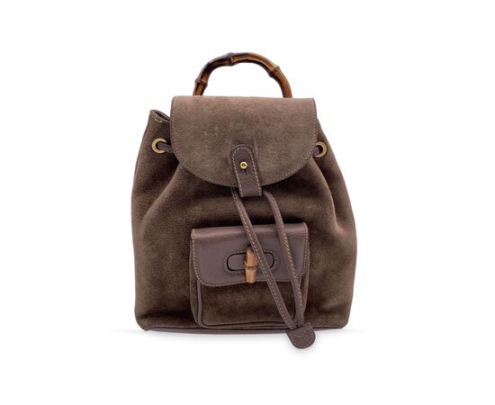 GUCCI Zaino Vintage in Pelle Col. Marrone Bamboo S