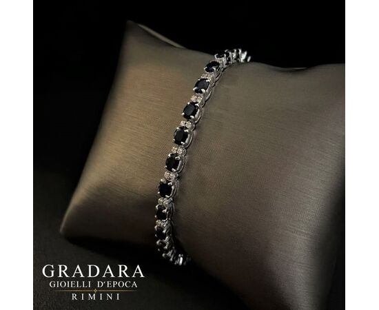 Bracciale  con  Zaffiri   10 ct.  Diamanti  0.50  ct. 