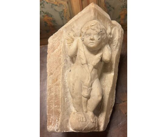 DARS663 - Statua in pietra, epoca '800, misure cm L 30 x H 34 x P 27