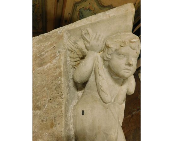 DARS663 - Statua in pietra, epoca '800, misure cm L 30 x H 34 x P 27