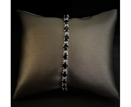 Bracciale  con  Zaffiri   10 ct.  Diamanti  0.50  ct. 