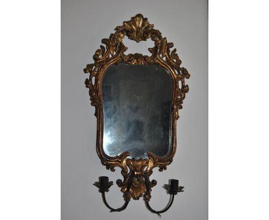 Venetian frame with mercury mirror     