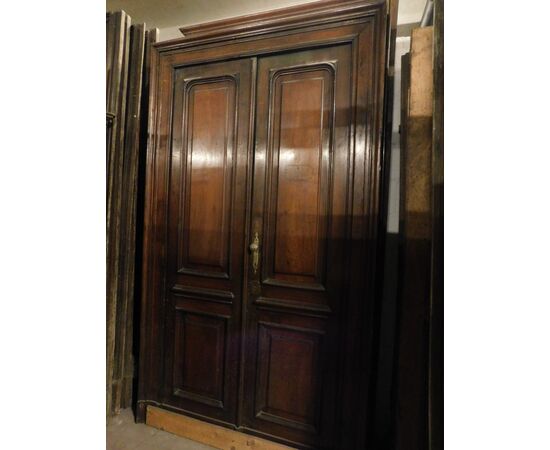 pts660 n. 3 walnut doors with frames, H 243 x 142 cm     