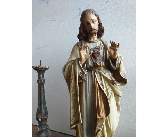 Cuor Jesus wooden     