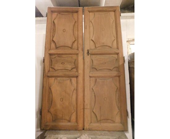 pan206 pair of doors for built-in wardrobe, measuring cm 182, width 116 cm, in beech, half of &#39;800     