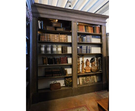 lib88 two open bookcases, lacquered, joined at an angle, h cm 315,     