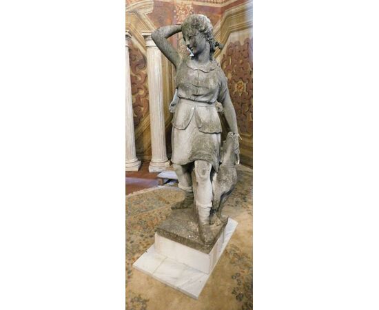 dars 310 stone statue, depicting the Diana Goddess with dog, 160 cm h     