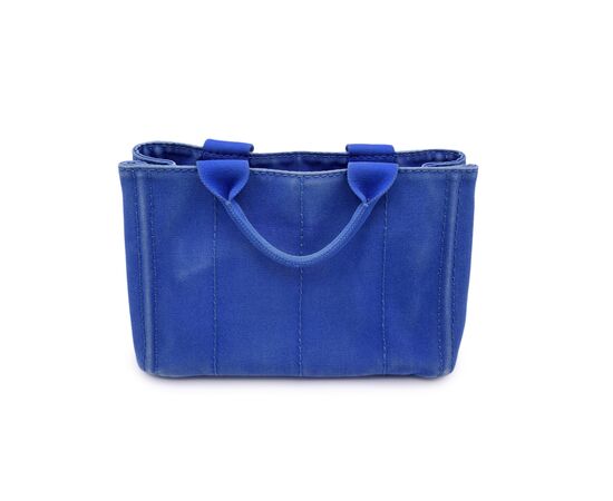 PRADA Borsa Shopper in Tela Col. Blu Canapa S