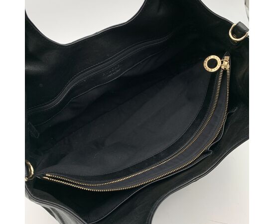 BVLGARI Borsa Hobo in Pelle Col. Nero Chandra M