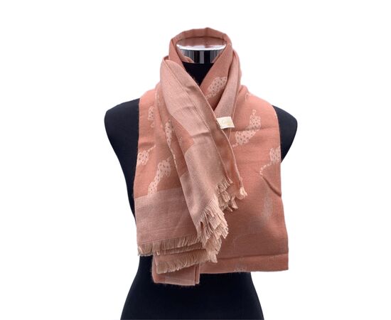 CARTIER Foulard Vintage in Cashmere Col. Rosa Scialle