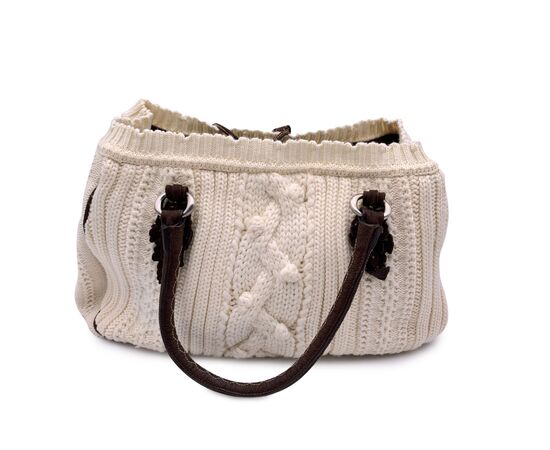 ERMANNO SCERVINO Borsa Shopper in Lana Col. Bianco M