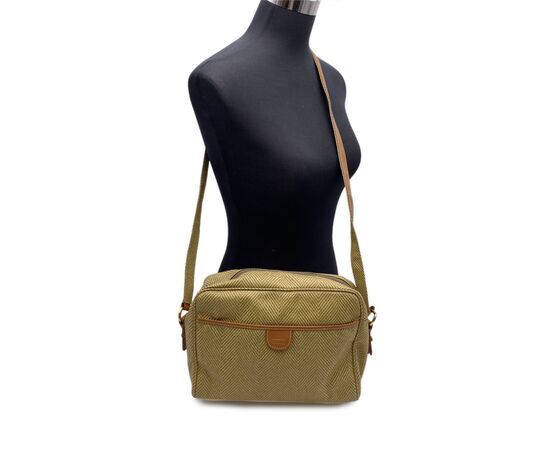 NAZARENO GABRIELLI Borsa a Tracolla Vintage in Tela Col. Beige M