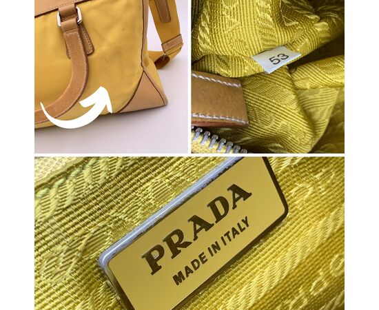 PRADA Borsa a Mano in Tela Col. Giallo M