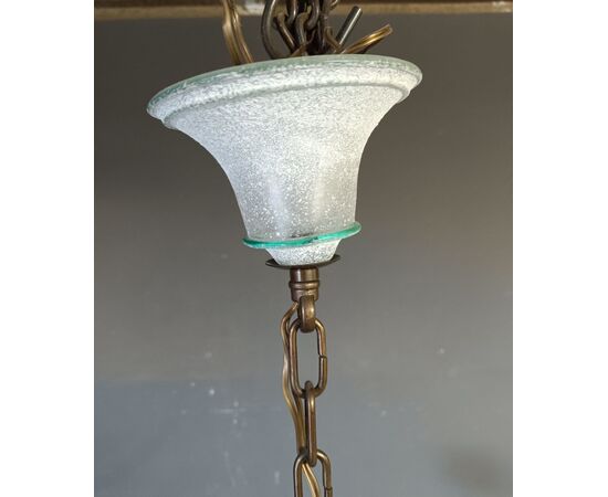 Lampadario di Murano effetto scavo