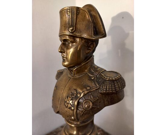 Busto di Napoleone in bronzo dorato