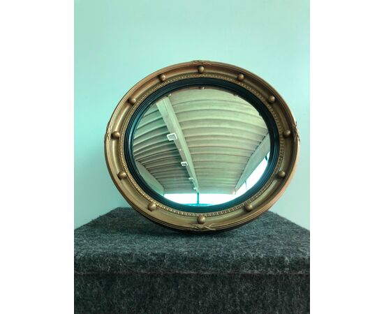 Frame with convex mirror: witch&#39;s eye     
