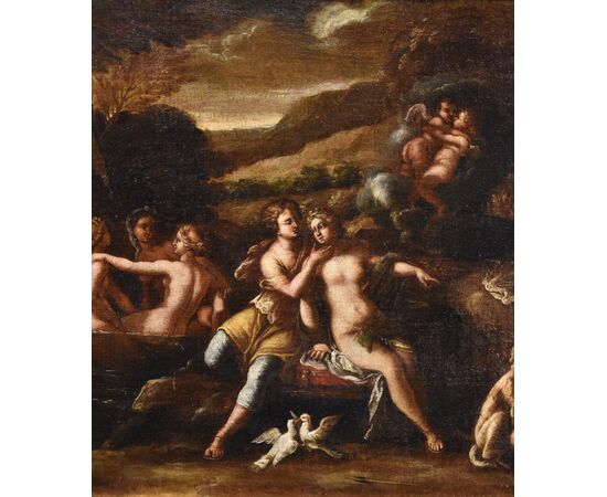 Idillio tra Venere ed Adone, Bottega di Filippo Lauri (Roma,1623 – 1694)