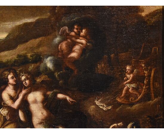 Idillio tra Venere ed Adone, Bottega di Filippo Lauri (Roma,1623 – 1694)