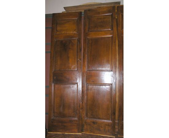 pts277 n.2 double doors in walnut, mis. 109 cm x 212 cm     