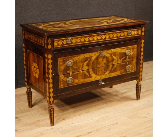 Italian inlaid dresser in Louis XVI style