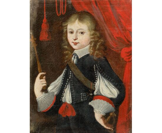 Pittore francese (XVIII sec.) - Ritratto di Luigi XV fanciullo.