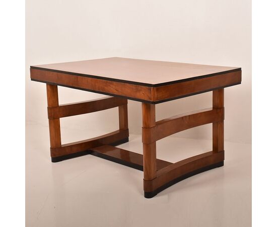 TAVOLO RETTANGOLARE IN CILIEGIO E OLMO, DESIGN ANNI 50 ITALIANO, MODERNARIATO. (TAV40)