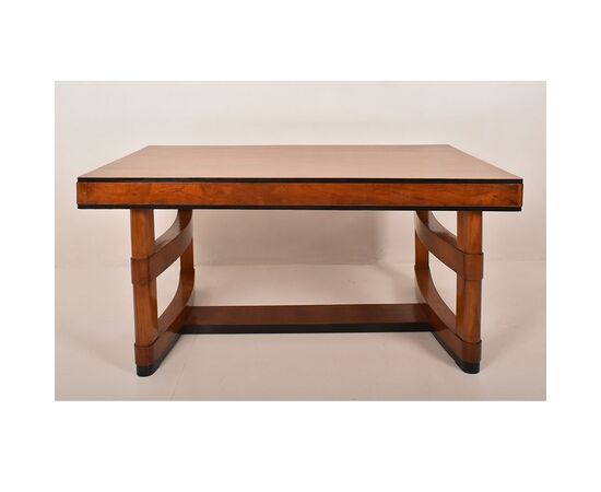 TAVOLO RETTANGOLARE IN CILIEGIO E OLMO, DESIGN ANNI 50 ITALIANO, MODERNARIATO. (TAV40)