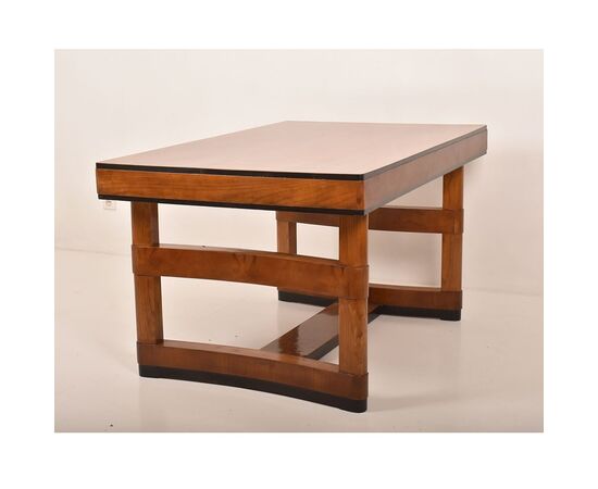 TAVOLO RETTANGOLARE IN CILIEGIO E OLMO, DESIGN ANNI 50 ITALIANO, MODERNARIATO. (TAV40)
