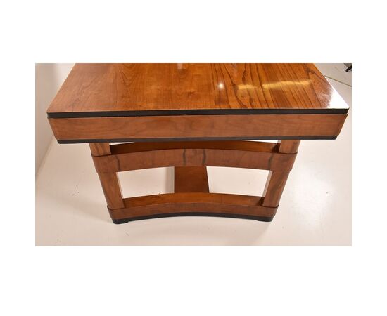 TAVOLO RETTANGOLARE IN CILIEGIO E OLMO, DESIGN ANNI 50 ITALIANO, MODERNARIATO. (TAV40)