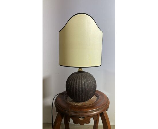 Lampada in ceramica vintage anni '70, h44 cm