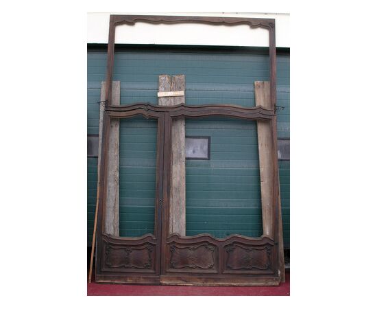 neg022 antica facciata di negozio con pannelli barocchi larg.m.2,60 xh 4