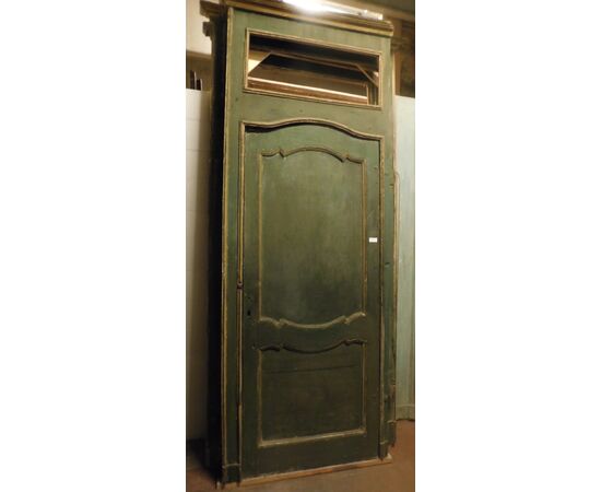 pts521 n.4 doors with eighteenth century frame, mis. max h 285 x 106 cm width     