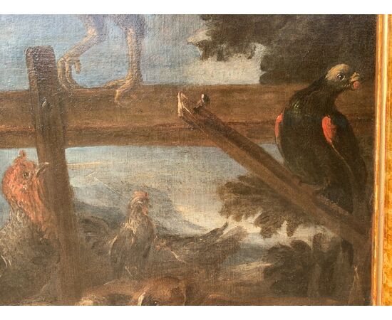 Felice Boselli (Piacenza 1650 - Parma 1732) - Pastore con gregge e selvaggina.