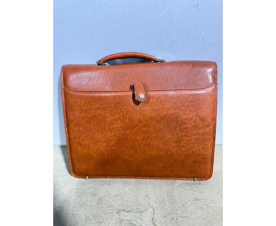 Borsa da lavoro vintage in cuoio PRADA, mis h36 l 40 p12 cm